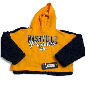 NWT NHL Nashville Predators Hockey Long Sleeve Sherpa Sweatshirt Youth 4/5